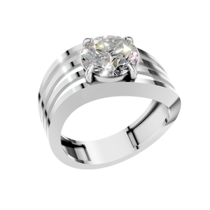 Anillo de Compromiso y Matrimonio de Moissanita de 2 Quilates con Certificado IGI, Chapado en Oro Sólido de 14k y Rodio - Product Image 1