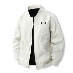Chaqueta bomber informal para hombre con cremallera frontal y opción de logotipo personalizado ropa de calle de moda en varios colores - Product Image 4