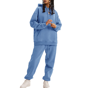 Ensemble de survêtement confortable pour femmes, vêtements décontractés à la mode pour l'extérieur, taille plus, sweat-shirt et pantalon de survêtement pour femmes - Product Image 3