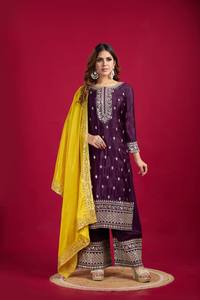 งานปักหนักลำดับบนล่างและ dupatta - Product Image 3