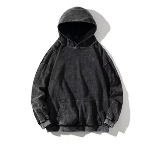 Custom Make Mens Blank Sun Faded Hoodie Logo Sun Faded Dirty Acid Washed Oversized Streetwear Sudaderas con capucha para hombre - Product Image 1