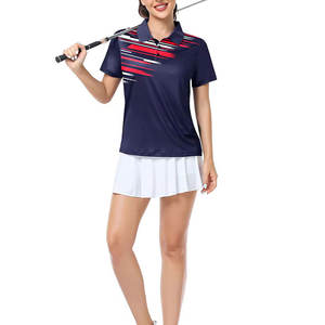 Tenue de golf pour femmes, design moderne, haut polo et jupe, pour l'entraînement et le jeu de golf professionnels - Product Image 1