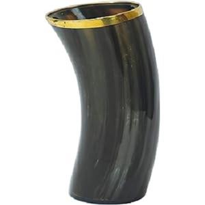 Ensemble de verres à liqueur Royal Viking Corne à boire Tasses médiévales fabriquées à la main Cadeau de Noël parfait Agate Koi - Product Image 4