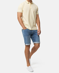 กางเกงยีนส์ขาสั้นผู้ชายแบบลำลอง ผลิตตามสั่ง (OEM)  ผ้าโพลีเอสเตอร์/คอตตอน  ย้อมสีแบบ Stone Washed  ระบายอากาศได้ดี  ไม่ยับง่าย  เป็นมิตรกับสิ่งแวดล้อม สำหรับฤดูร้อน - Product Image 4