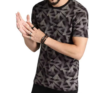 Prix d'usine T-shirt pour homme à manches courtes à col rond personnalisé en sublimation écologique à séchage rapide 300 GSM en gros - Product Image 2