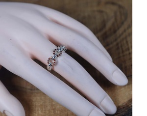 โกเมนสีแดง925เงินสเตอร์ลิงแหวนโกเมนแท้ทำด้วยมือเครื่องประดับ January birthstone - Product Image 4