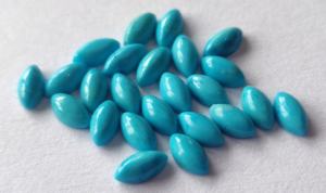 Cabochon de marquise turquoise naturelle de la Belle au bois dormant de l'Arizona 2x4mm de qualité supérieure-Loose Arizona Turquoise Marquise - Product Image 6