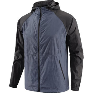 Veste coupe-vent pour homme, vente en gros, nouvelle mode, veste coupe-vent unie pour homme, coupe-vent imperméable - Product Image 1