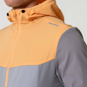 Personalizado de alta calidad 95% poliéster 5% Spandex chaquetas a prueba de viento tejido de cuatro vías estiramiento ropa deportiva chándales ligeros para hombres - Product Image 4
