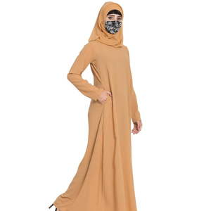 Wholesale Custom Modest Straight Formal Ladies <b>Tunic</b> <b>Dress</b> Muslim Casual Spring Summer Fashion Abaya Chiffon Natural Waist Solid - Product Image 4
