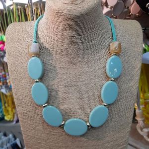 Joyería de resina vintage personalizada, cuentas coloridas en forma de bola con cadena de cuerda - Product Image 3