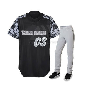 Diseña tus Propios Uniformes de Béisbol Transpirables para Hombres Adultos, 100% Poliéster, Venta al Por Mayor 2024 - Product Image 4