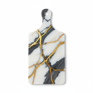 Tabla de Cortar Redonda de Resina de Mármol Hecha a Mano, de Alta Calidad, Duradera y Ecológica, Tabla de Cortar para Cocina, Plato para Queso, Hogar - Product Image 1