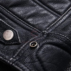 Chaleco de Cuero para Hombre, Precio de Venta, Diseño Personalizado, Duradero, Transpirable, Impermeable, Servicio OEM - Product Image 4