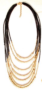 สร้อยคอสำหรับผู้หญิงคุณภาพระดับพรีเมียมเม็ดลูกปัดโลหะชุบทองแฟชั่นชุดปาร์ตี้งานแต่งงานวัสดุเพชรไข่มุกทองเหลือง - Product Image 2