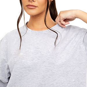 Camiseta de Algodón para Mujer con Logotipo Personalizado, Tela Suave y Transpirable, Manga Corta, Estilo Casual, Ropa de Calle, OEM, ODM, Venta al Por Mayor - Product Image 6