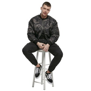 Chaqueta de bombardero de estilo con cremallera de gran tamaño para hombre al por mayor, hecha en Pakistán con cuello levantado de lona de excelente calidad - Product Image 6