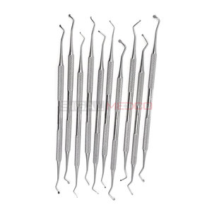 10 Uds cucharas de excavadora Dental instrumentos médicos restaurativos con extremos de 1mm a 2,5mm herramientas de llenado compuesto de doble cara - Product Image 4