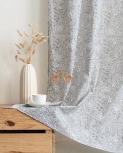 Rideaux floraux en coton avec imprimés rétro américains pour salon, rideaux à motifs floraux écologiques - Product Image 3