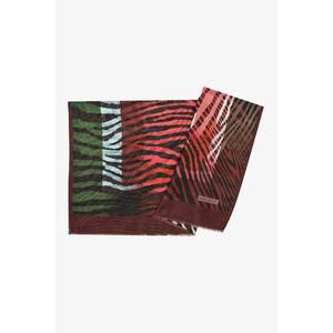 Bufanda Burgundy 70x180 Wooltouch - Accesorio de Moda Invernal con Estampado Floral Digital Premium - Product Image 1