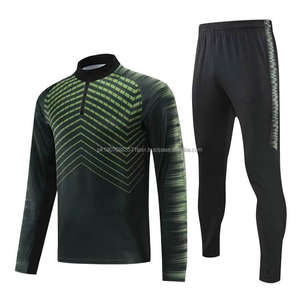 Uniforme de Fútbol de Manga Larga para Otoño e Invierno, Chaqueta Cortavientos de Media Cremallera y Pantalones Deportivos para Entrenamiento - Product Image 6