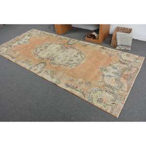 Antiguo Beige naranja 4,3X9,6 pies de lana de tejido plano alfombra turca patrón de retazos sala de estar alfombra de látex para decoraciones - Product Image 4