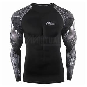 เสื้อแรชการ์ดกีฬาแบบยาว ระบายอากาศได้ดี ผลิตตามสั่ง ราคาโรงงาน คุณภาพสูง ผลิตจากผ้าสแปนเด็กซ์/โพลีเอสเตอร์ สำหรับมืออาชีพ สินค้าใหม่พร้อมส่ง - Product Image 1