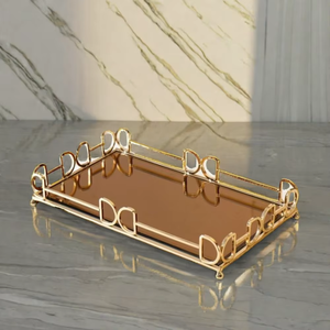 Miroir antique et plateau de service en acier inoxydable pour le ménage et l'hôtel nouveauté dernière qualité - Product Image 3