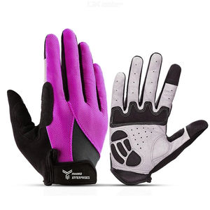 Vente en gros de gants de cyclisme en cuir véritable respirant pour le sport, protection des doigts, gants de moto - Product Image 5