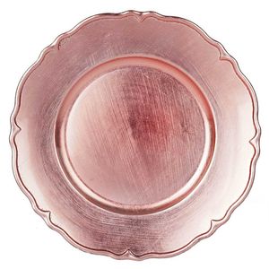 Assiette de présentation décorative en métal de style bronze antique avec un design élégant, parfaite pour une décoration de table unique lors d'événements - Product Image 6