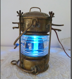 Antique French Villars <b>Copper</b> Bronze Nautical Maritime Boat <b>Lantern</b> Outdoor Country <b>Lantern</b> Handmade Stand High Quality Lamp - Product Image 2