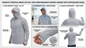 100% Polyester High-Performance Men's <b>Camouflage</b> Fishing Hoodie Quick-Drying UPF 50 Breathable Sun-Proof 130g <b>Shirt</b> - Product Image 2