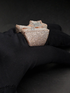 925 Sterling Silver Star <b>Ring</b> VVS Moissanite Diamond Letter Hip Hop Luxury <b>Statement</b> <b>Ring</b> For Men's Party Wear - Product Image 6