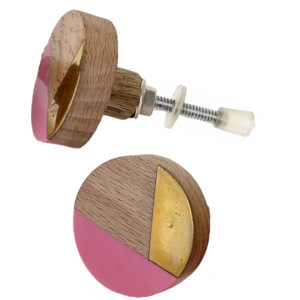 Poignées de boutons d'armoire en bois de résine rose moderne de qualité supérieure pour cuisine chambre salle de bain tiroirs extérieurs armoire-haute qualité - Product Image 2