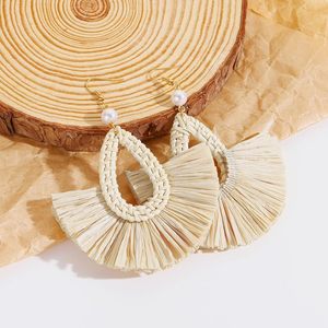 Haute qualité meilleur prix spécial bohème écologique Vietnam plage rotin goutte bijoux boucle d'oreille pour la beauté et le cadeau des femmes - Product Image 1