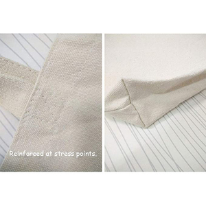 Sac fourre-tout en toile de coton de grande taille avec poignée épaule personnalisée, imprimé à l'écran en soie, réutilisable et portable, promotionnel - Product Image 3