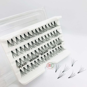 Vietnam <b>Individual</b> False cluster Eyelashes Synthetic Made Natural Soft Pink White Tray knot free - Product Image 4