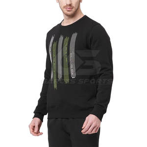 Men Printed Sweatshirt <b>Warm</b> <b>Fleece</b> Pullover With Bold Front Print Perfect For Streetwear And Winter Outfits - Product Image 2