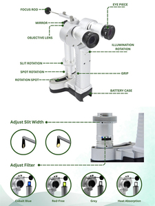 Microscope à fente LED portable compact à prix abordable pour examen ophtalmique, idéal pour les cliniques mobiles et les visites à domicile - Product Image 2
