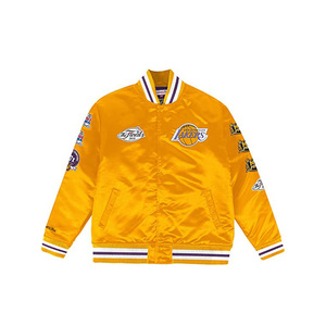 Chaqueta Varsity de Satén de Poliéster para Sublimación, de Venta Caliente, con Parche Bordado Personalizado, Ajuste Delgado, para Equipos Universitarios, Impermeable, de Alta Calidad - Product Image 1