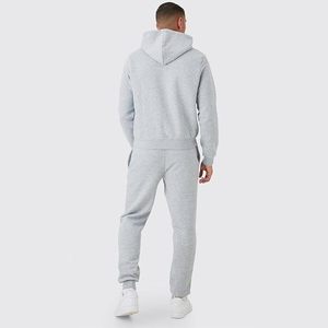 Survêtements de jogging pour hommes personnalisés 2025, 100% coton, ensembles de survêtements, motif uni, respirant, écologique, hiver - Product Image 5