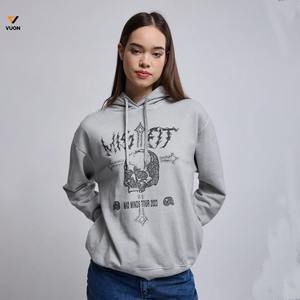 2025 chaud femmes couleur unie à manches longues cordon court pull décontracté sweat femmes DTG sweats à capuche imprimés - Product Image 1