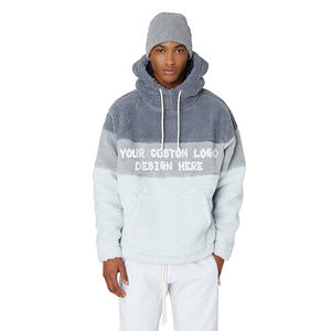 Sweat-shirt à capuche pour homme en coton épais et chaud d'hiver, respirant, écologique, surdimensionné, avec poche sherpa, personnalisable en gros - Product Image 4