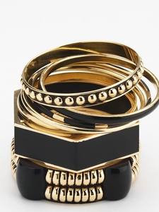 Pulseras de Moda, Brazaletes de Latón de Estilo Clásico Natural, Colección de Brazaletes - Product Image 3