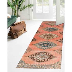 Geometric Oushak Style <b>Chenille</b> Runner <b>Rug</b>, Salon Decor,<b>Chenille</b> <b>Rug</b> - Product Image 3