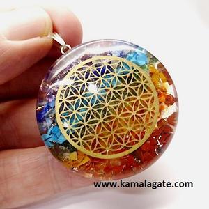 Colgante Redondo de Cristal de Amatista Natural Orgonita Hecho a Mano con Curación y Protección Reiki - Product Image 2