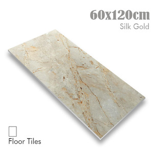 Carreaux de sol en porcelaine 600x1200mm Poli Glacé Soie Or Brillant Finition Firebrick - Product Image 2