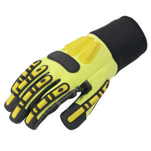 ถุงมือ TPR Pads Neoprene Cuff EN420 EN388 Firemaster Defender สีเหลืองสะท้อนแสง - Product Image 5