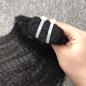 Extensions de cheveux bruts non traités vierges vietnamiennes 1B Kinky Straight à cuticule alignée Paquets de cheveux humains tissés de couleur naturelle - Product Image 5