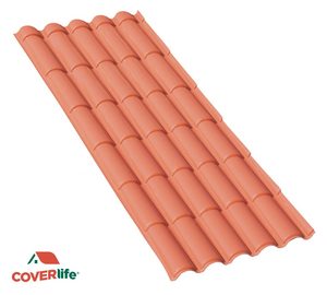 Made in Italy casa materiali da costruzione Design tradizionale tegole in plastica fogli Coppo opaco rosso rustico - Product Image 1